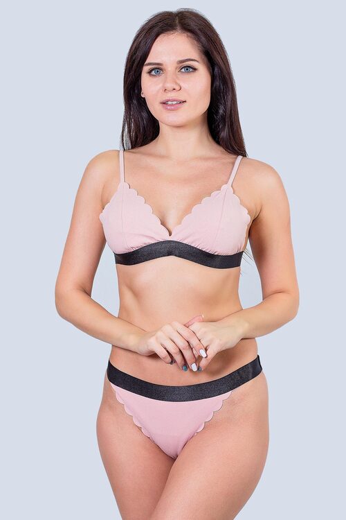 Купальник, артикул: SN18020, цвет - персиковый