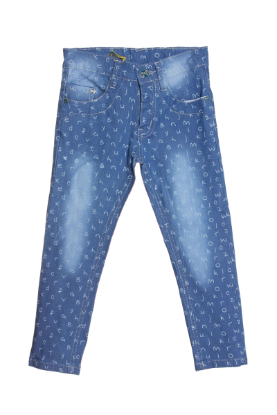 Джинсы для девочки, артикул: CYLIN0205, цвет - джинсовый