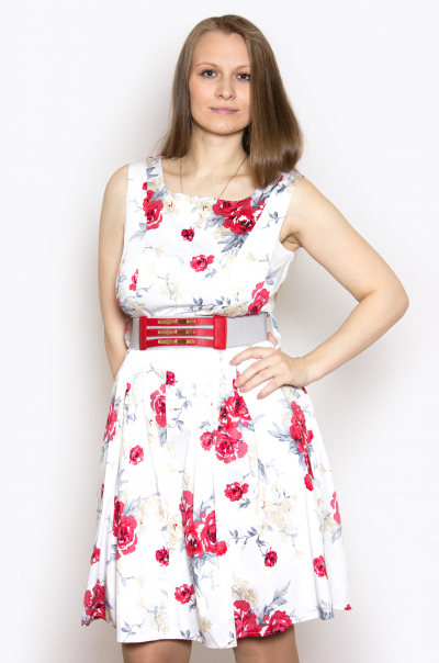 Платье, артикул: KL12906, цвет - красный