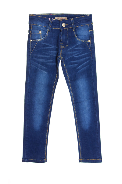 Джинсы для девочки, артикул: AU85021, цвет - джинсовый